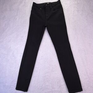 Madewell Jeans Curvy High-Rise Skinny Black Dark Wash Women's 28x28 Stretch